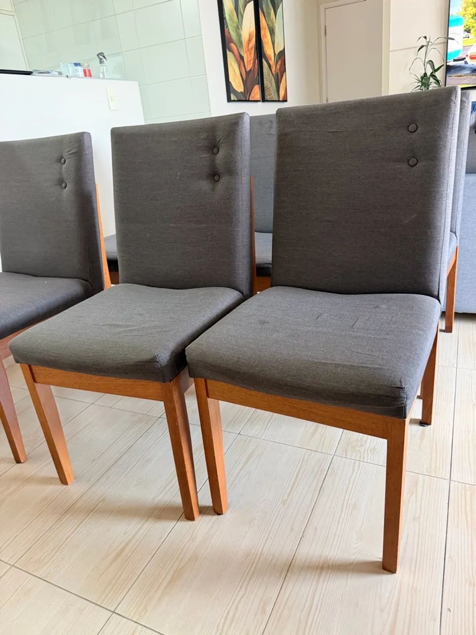 6 Cadeiras para sala de jantar madeira maciça - Foto 2