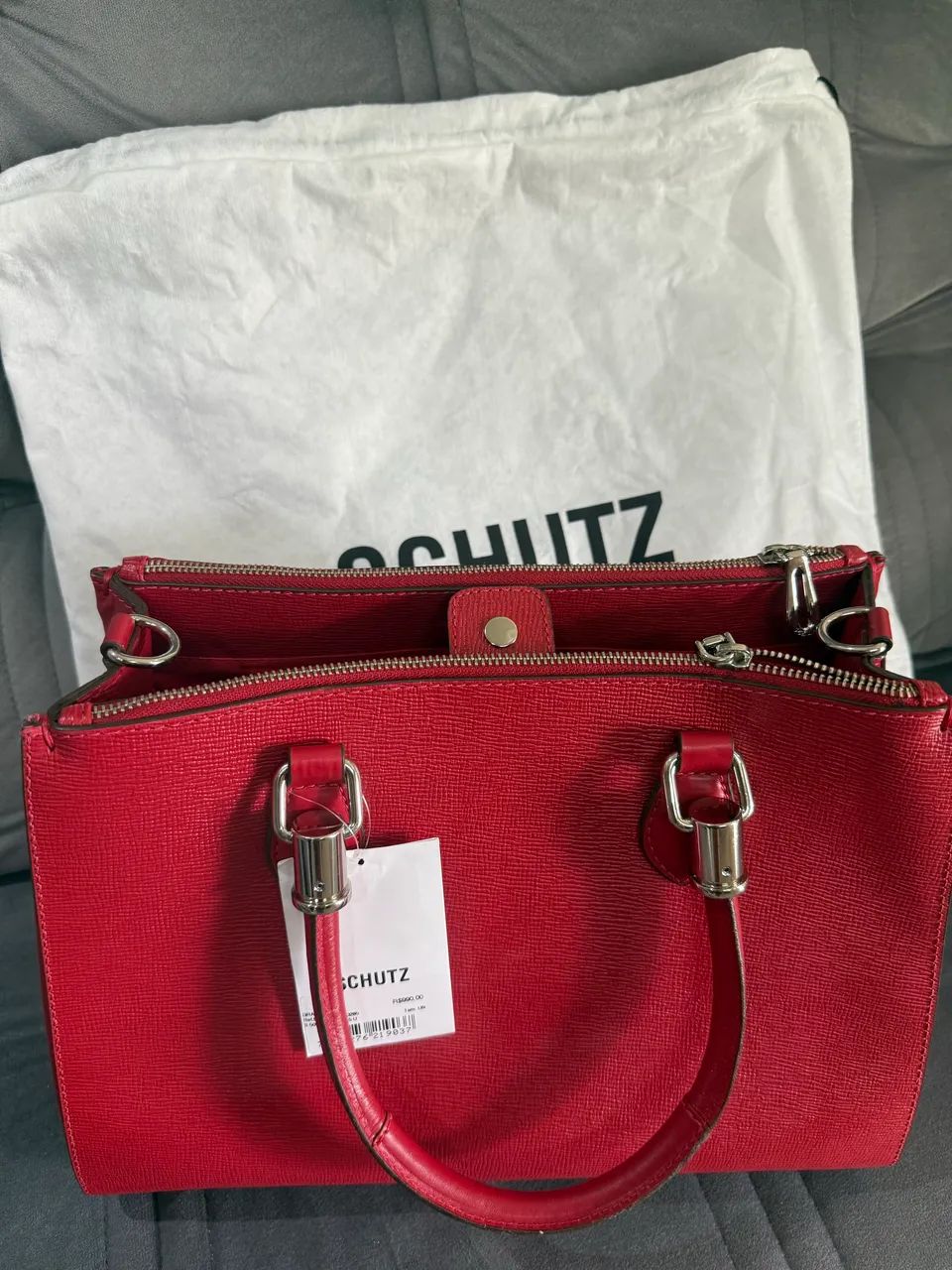 Bolsa schutz lorena classic vermelha - Foto 5
