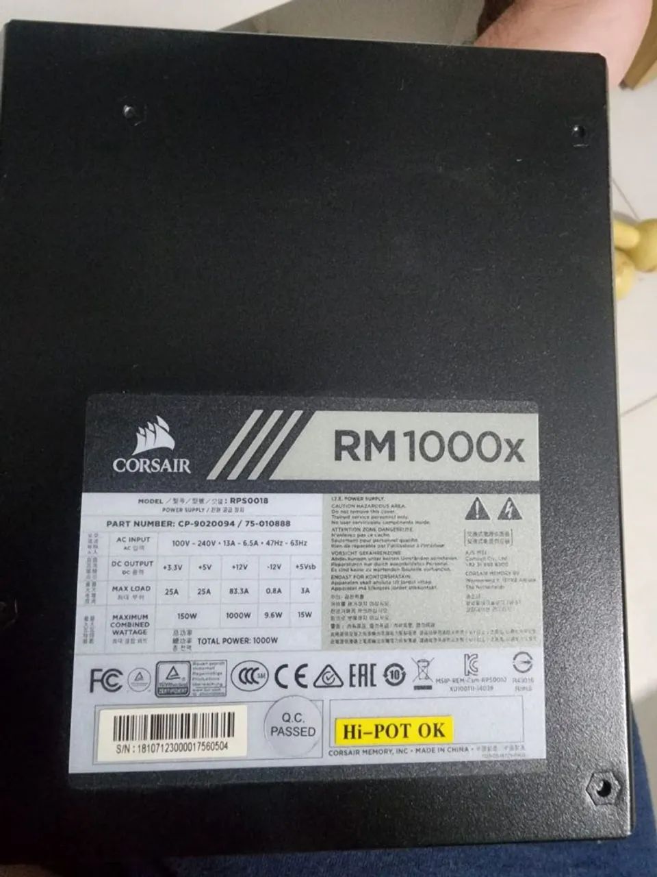 Fonte Corsair 1000w