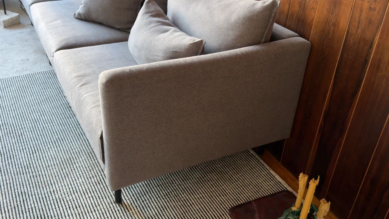 Sofá 260cm em Linho Cinza com Chaise - Foto 2