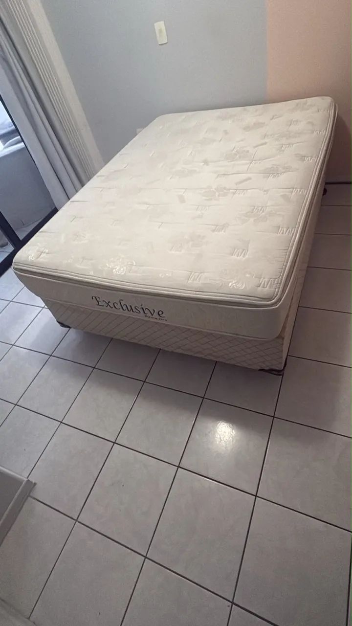 Cama box de casal é ótimo estado - Foto 3