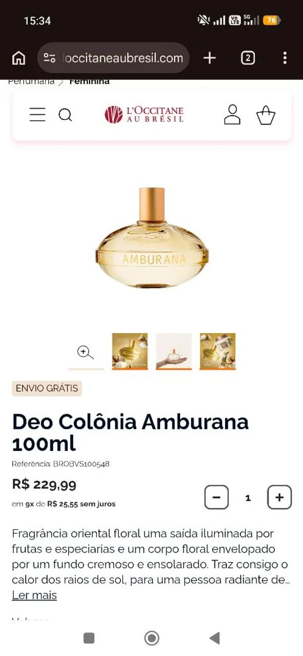 Perfume amburana Loccitane  - Foto 4