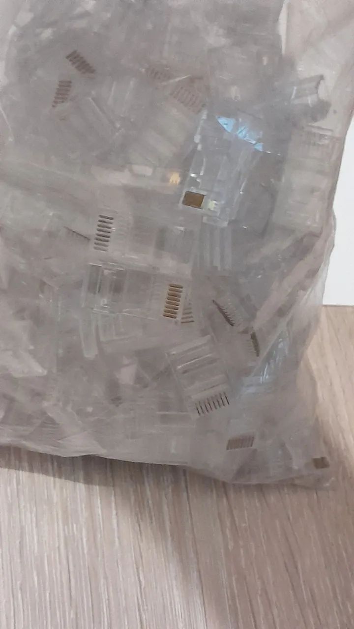 Pacote de Conectores RJ45 180 Conectores  - Foto 3