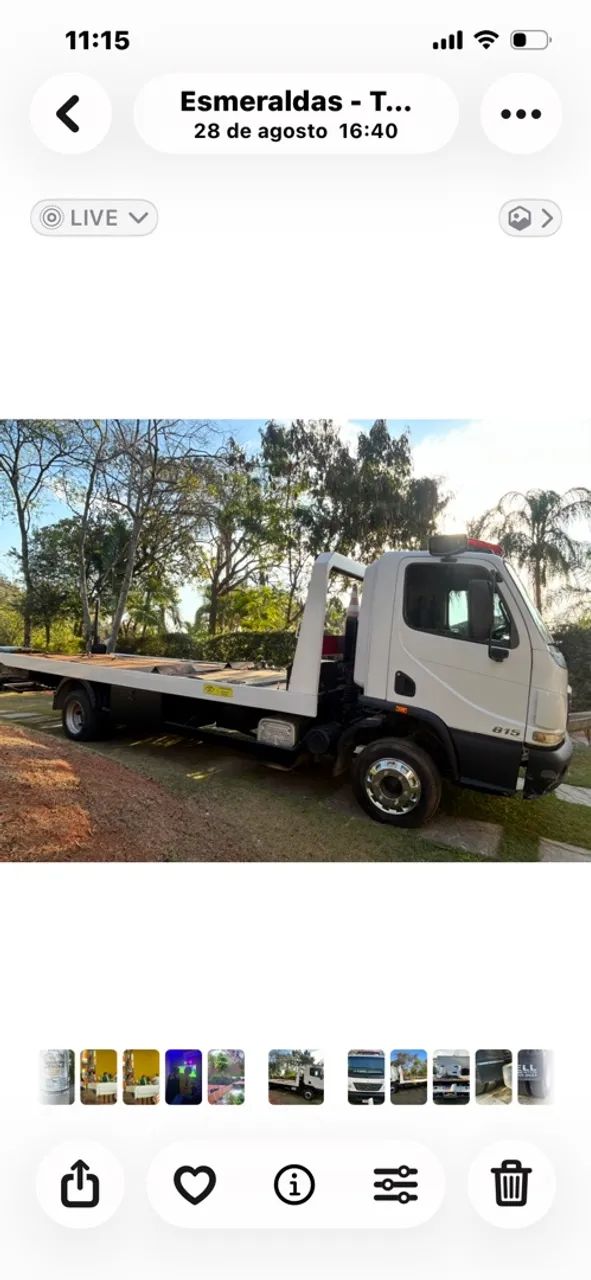 Caminhãoplataforma com asa delta 