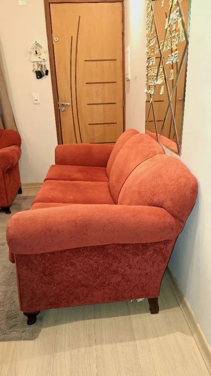 Conjunto Vintage Sofá e Poltrona - Foto 3