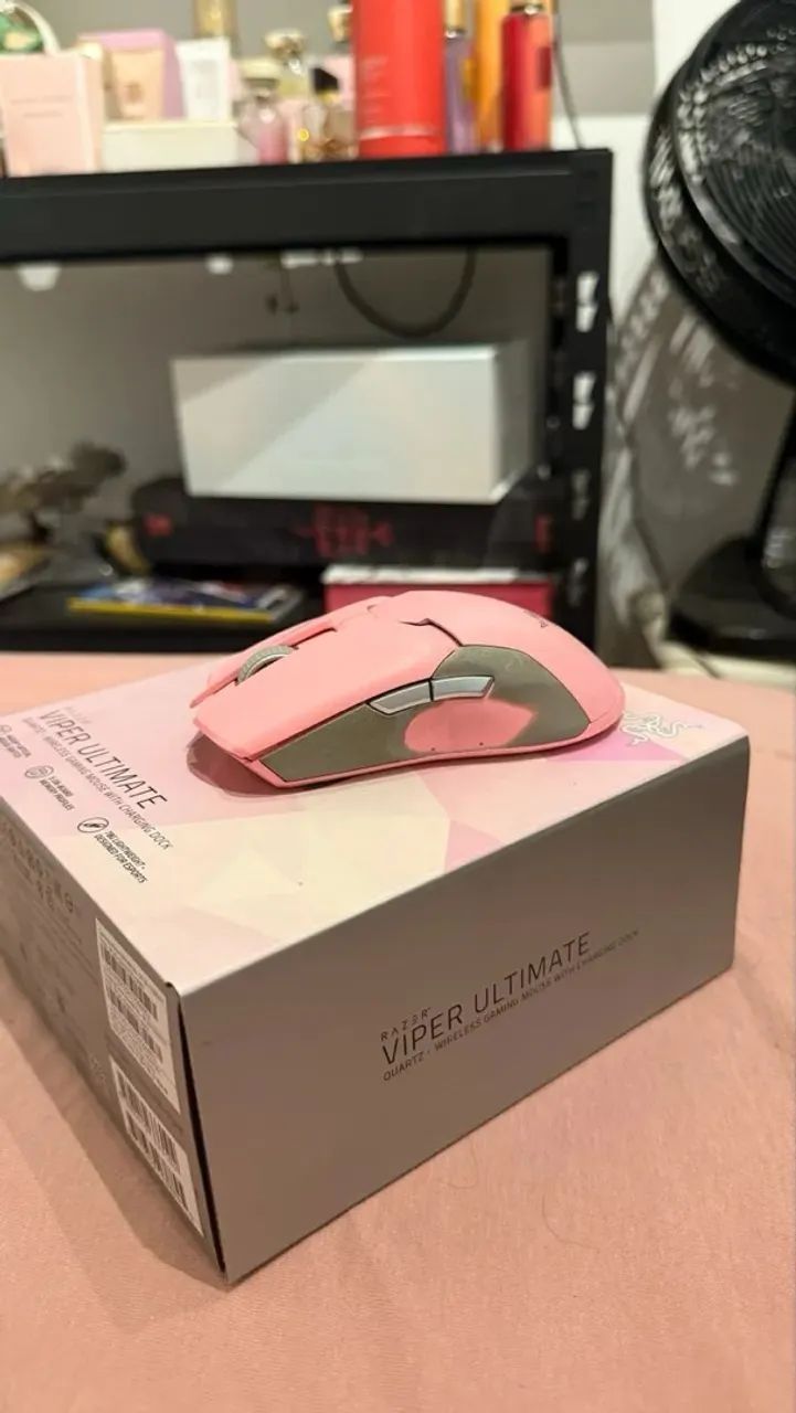 Mouse Viper Ultimate Quartz Pink + Grip Tape  - Foto 4