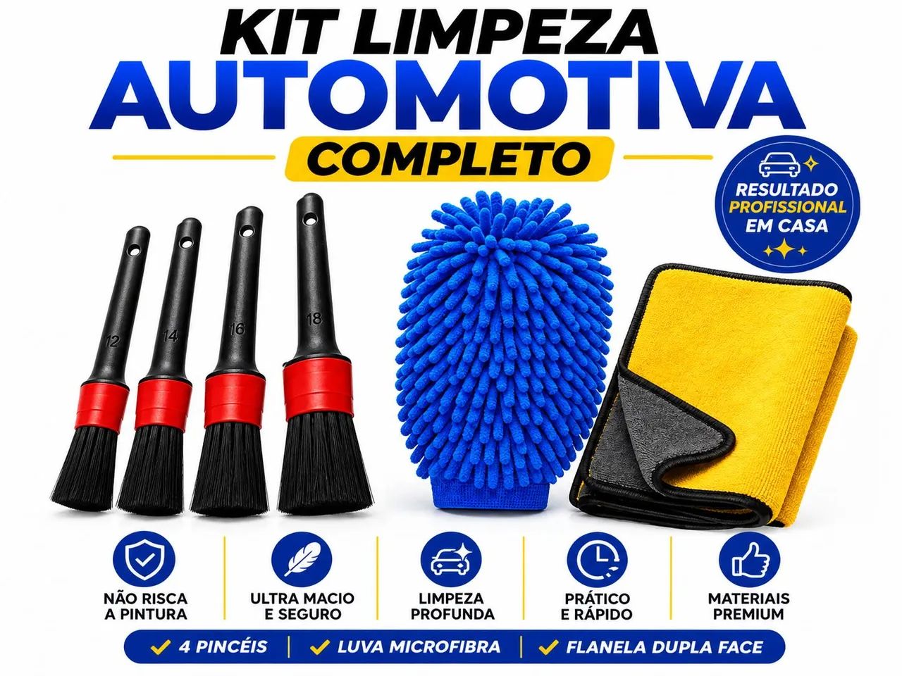 Kit limpeza automobilismo