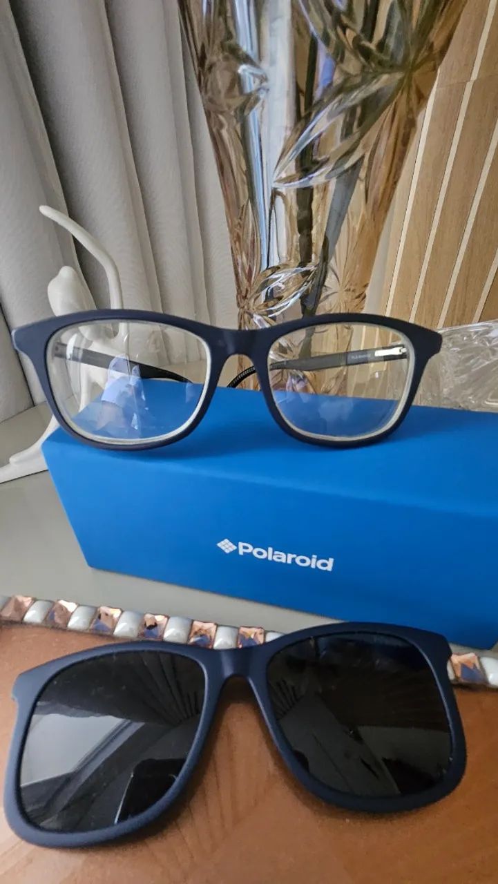 Armação infantil Polaroid com clip-on solar  - Foto 2