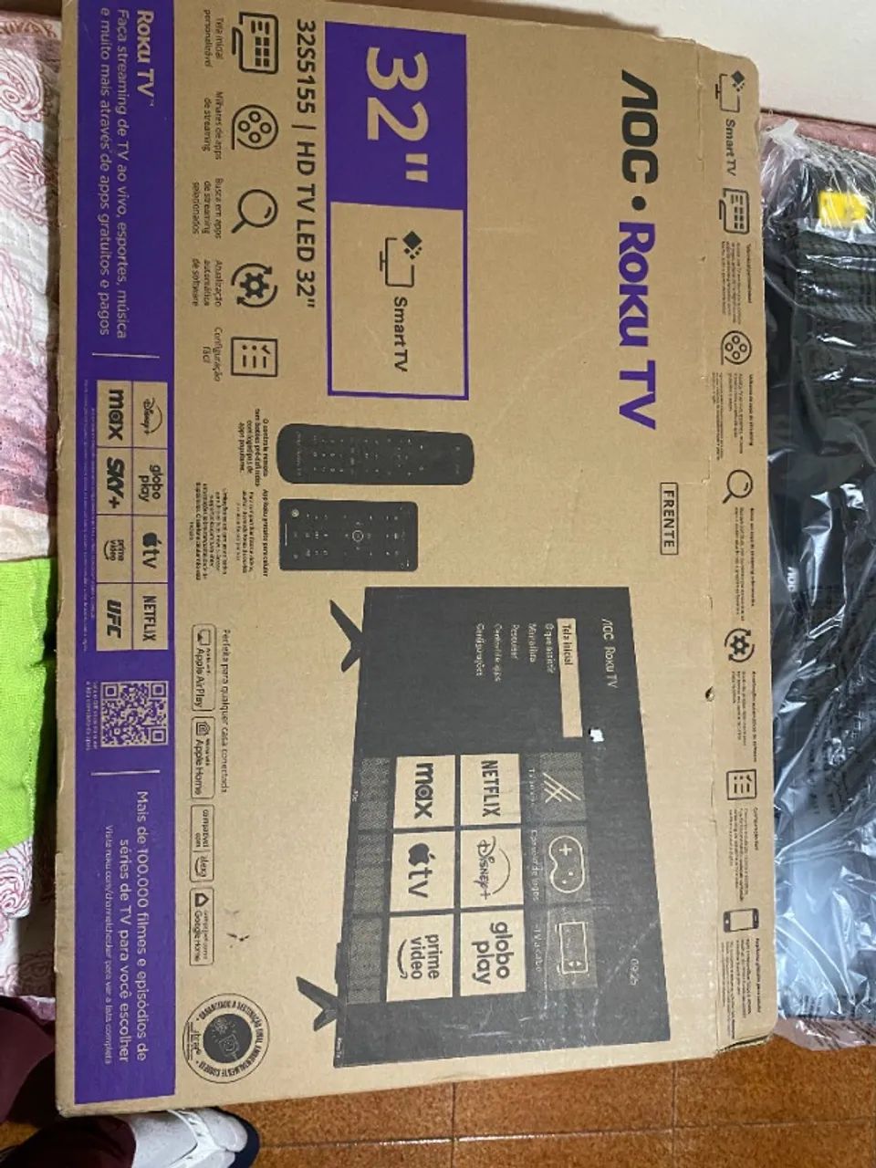 Televisão 32' Polegadas NOVA Aoc Roku tv - Foto 2