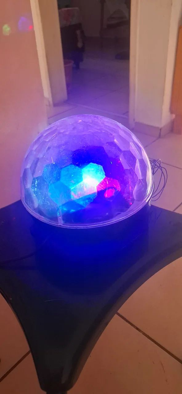 Globo Colorido Bola Maluca Led Iluminação Festa Balada Rgb Mini Projetor de Luz