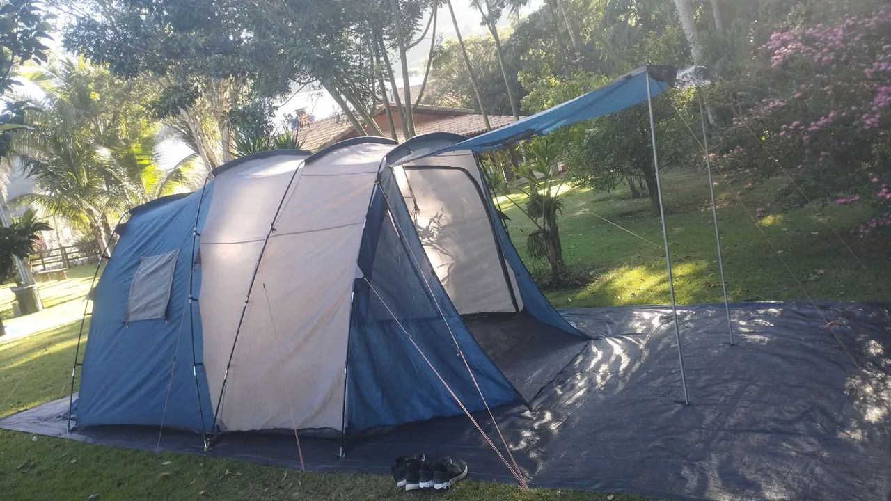Barraca camping 4 pessoas, 2 quarto, sala de estar, avanço, NÃO ENVIO - Foto 4