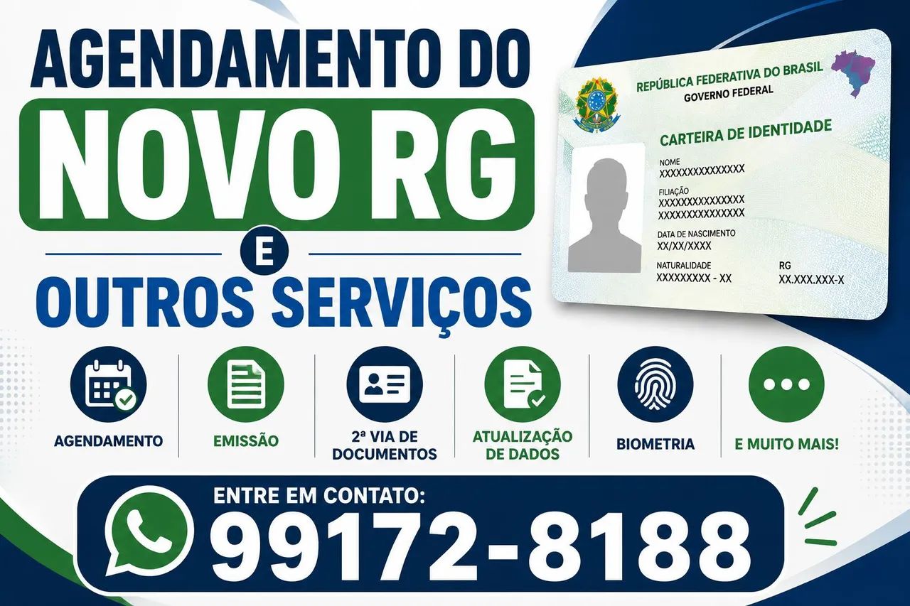 Agendamento do novo RG e outros serviços