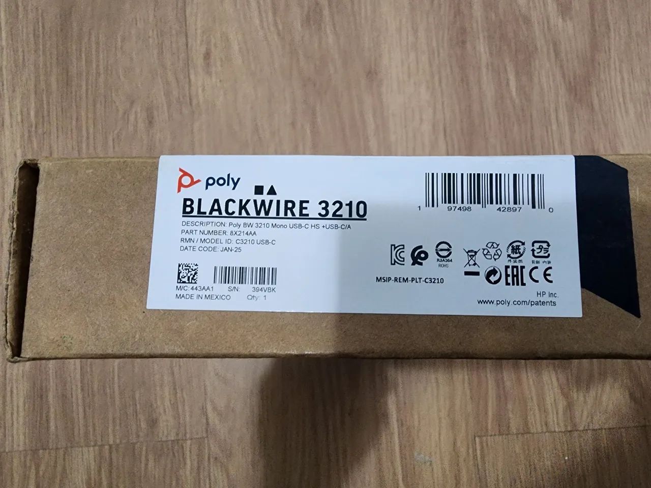 Headset BLACKWIRE 3210 com conector USB e TIPO C - Foto 4