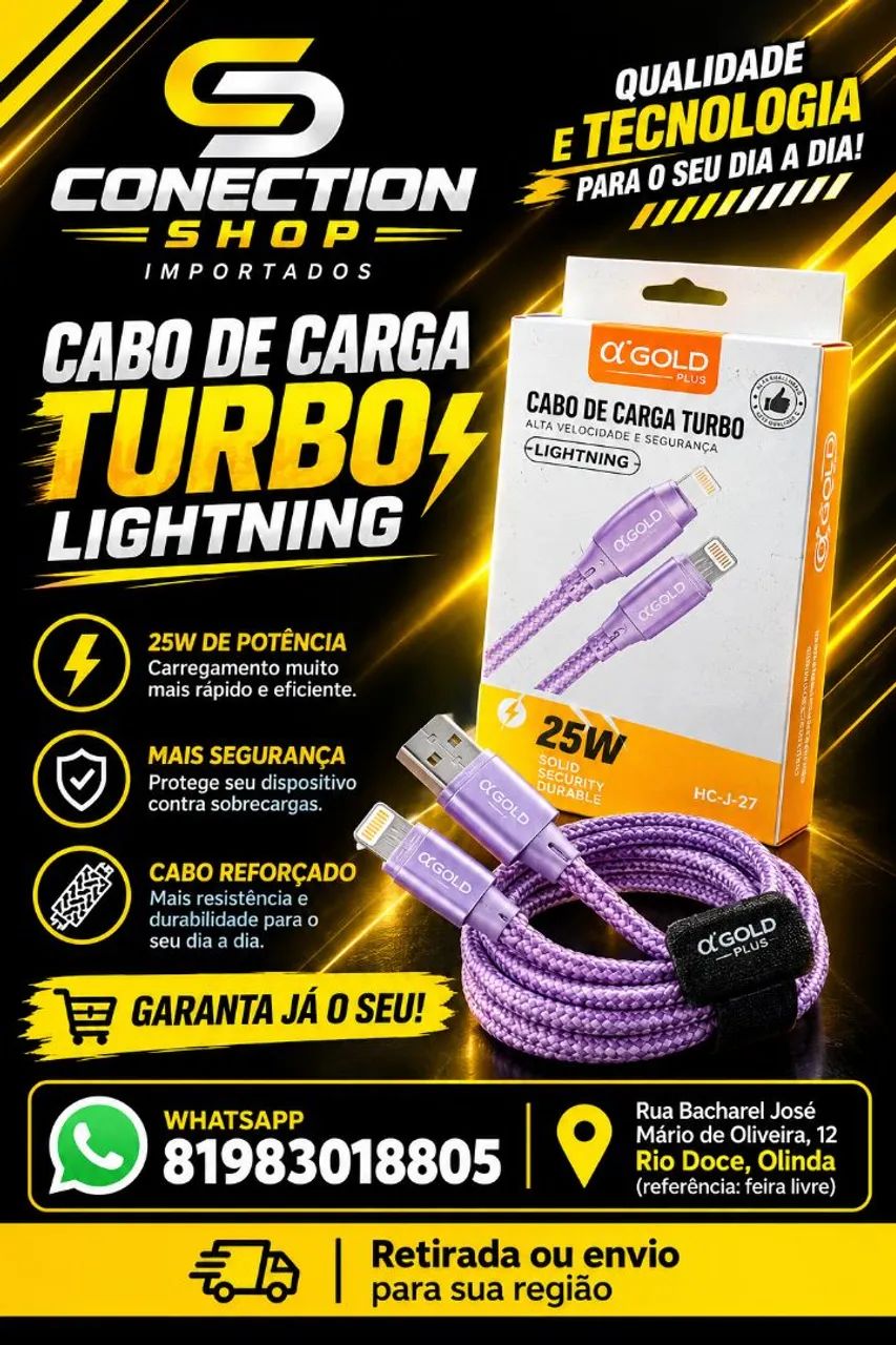 Cabo de Dados iPhone 