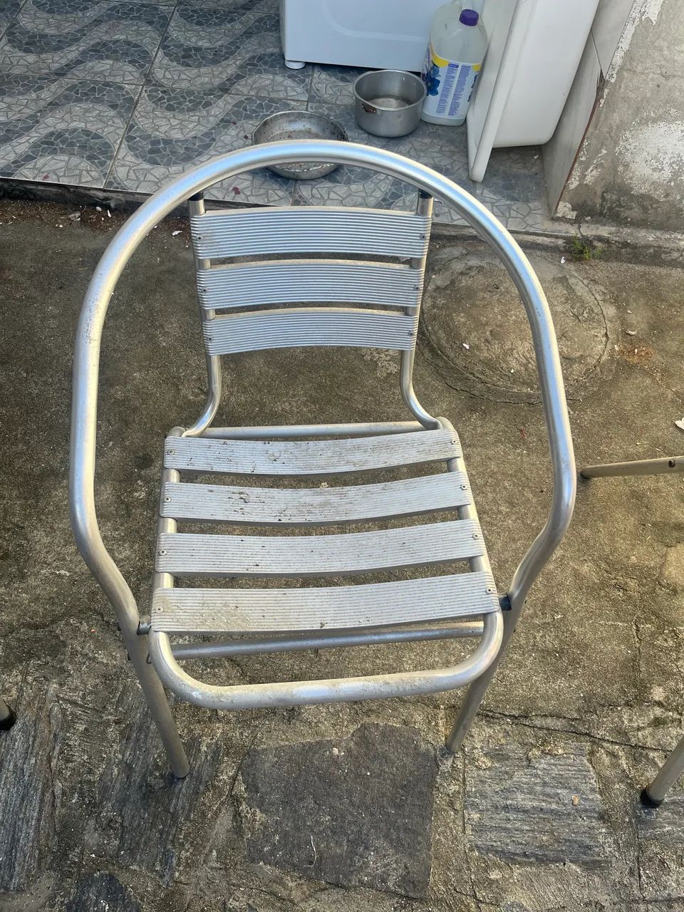 5 Cadeiras de terraço em alumínio inox - Foto 5