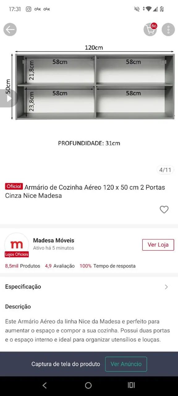 Armário usad em bom estado 