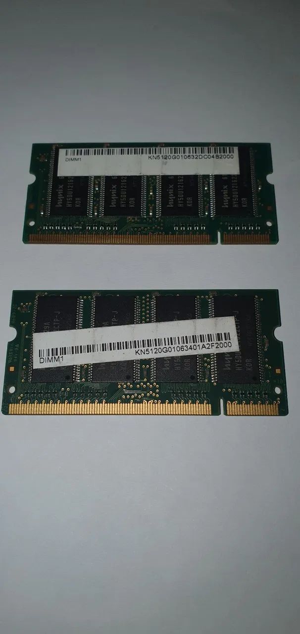 2 Memória RAM Sodimm Hynix PC2700S 512MB DDR 333MHz para Notebook - Foto 2
