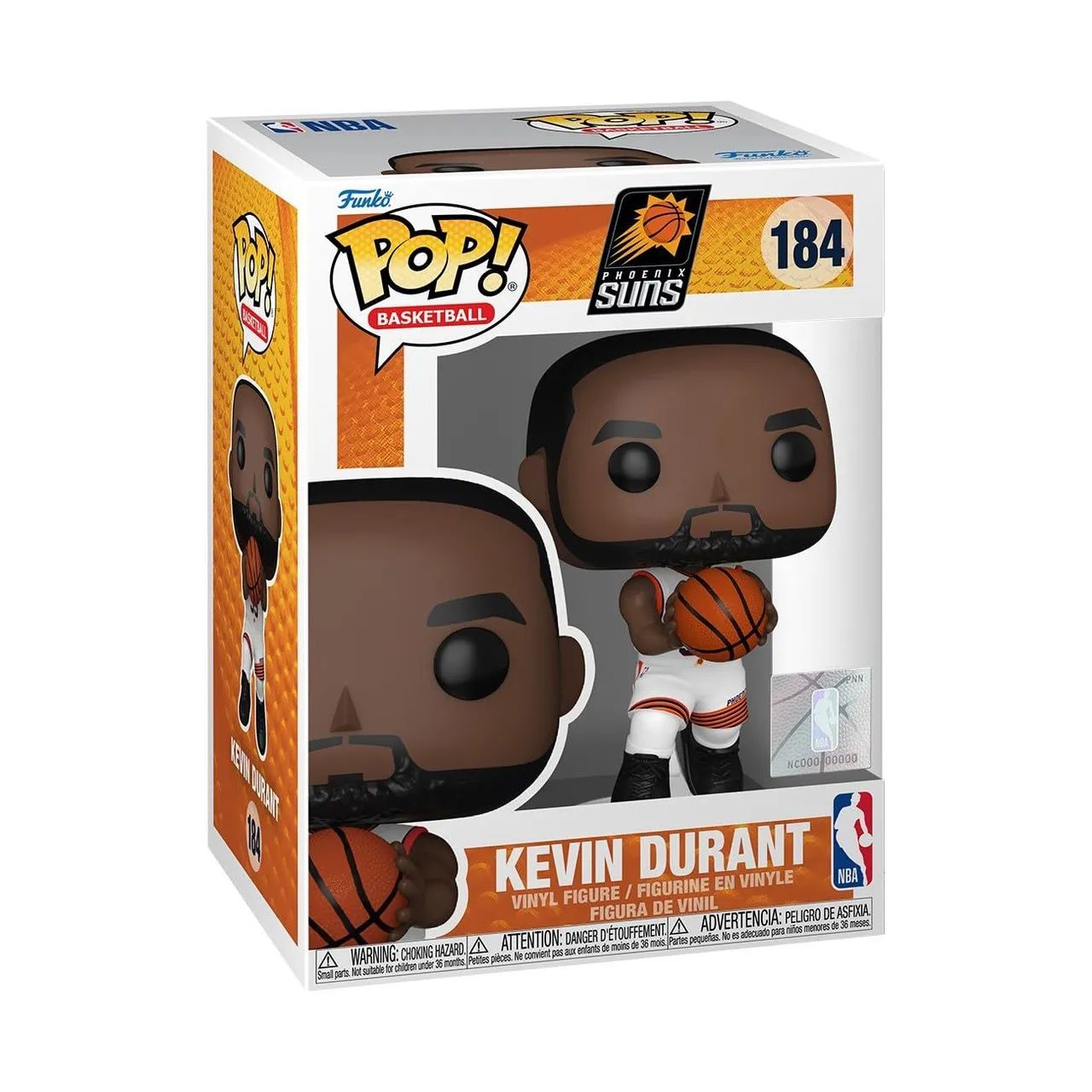 Funko pop Kevin Durant 184, Phoenix Suns, basquete 