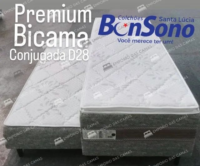 Bicama bibox solteiro premium D28 Bonsono pronta entrega 