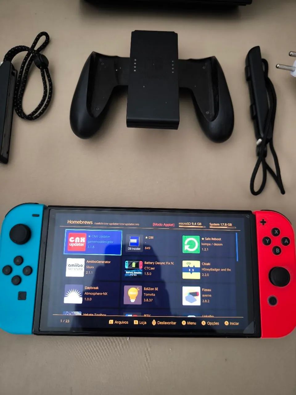 Nintendo switch OLED desbloqueado sd128GB lotado de jogos  - Foto 2