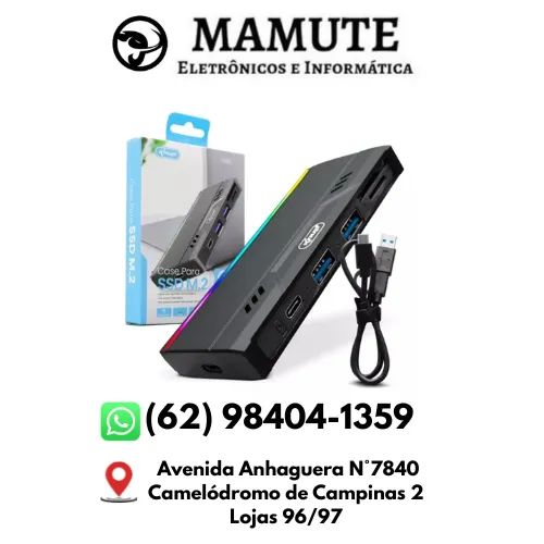 Case HD Ssd M.2 Nvme Leitor Sd Tf Usb Hub Portátil Knup Kp-hd838