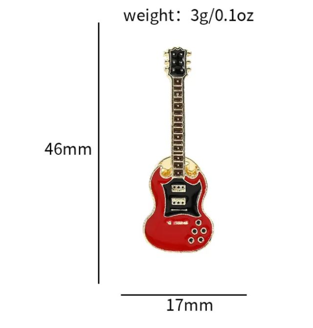 Broche Mini Guitarra Pin Lapela Modelo Sg Telecaster - Foto 4