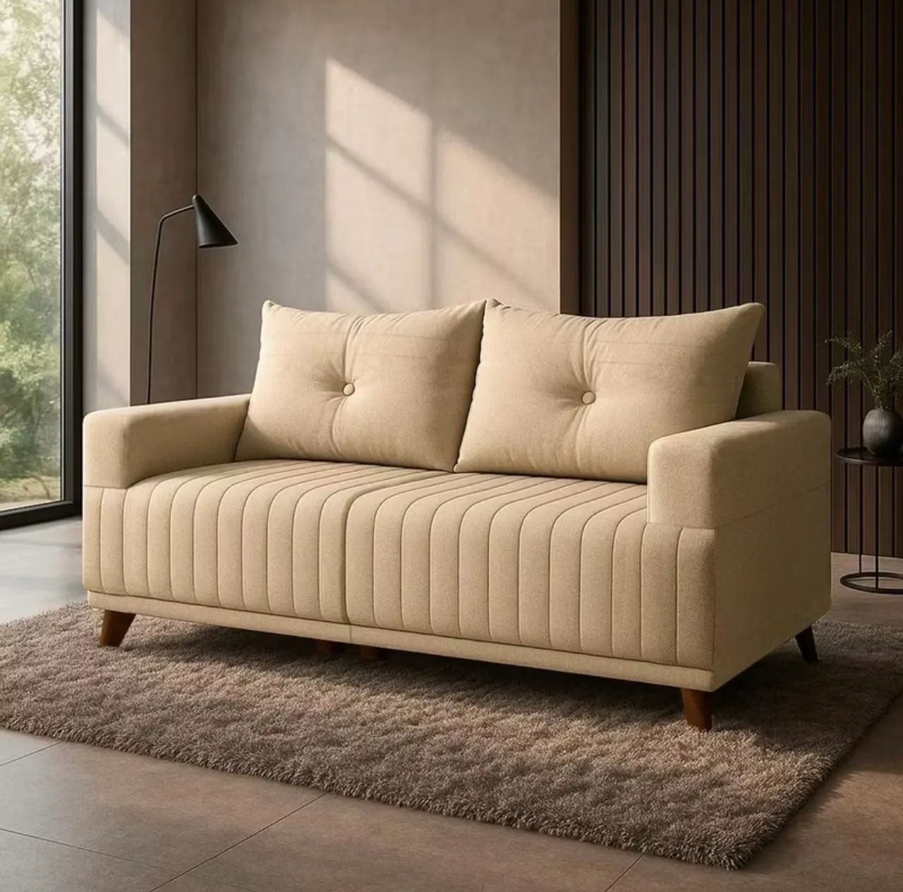 Sofá 3 lugares em linho - LUXO65566256505986121