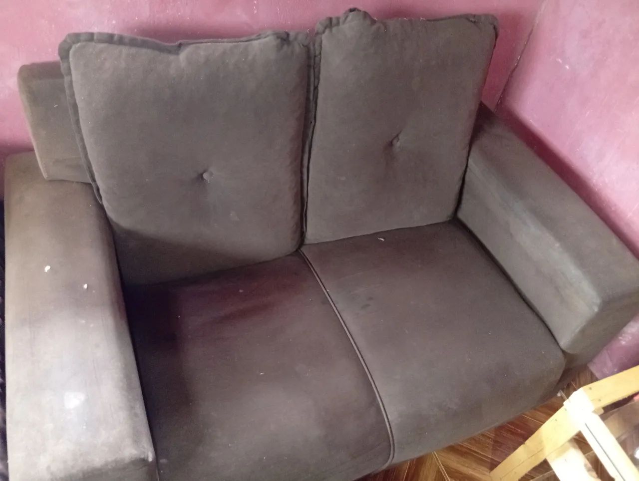 Sofá de 2 lugares usado valor 150 chama do atzap * - Foto 2