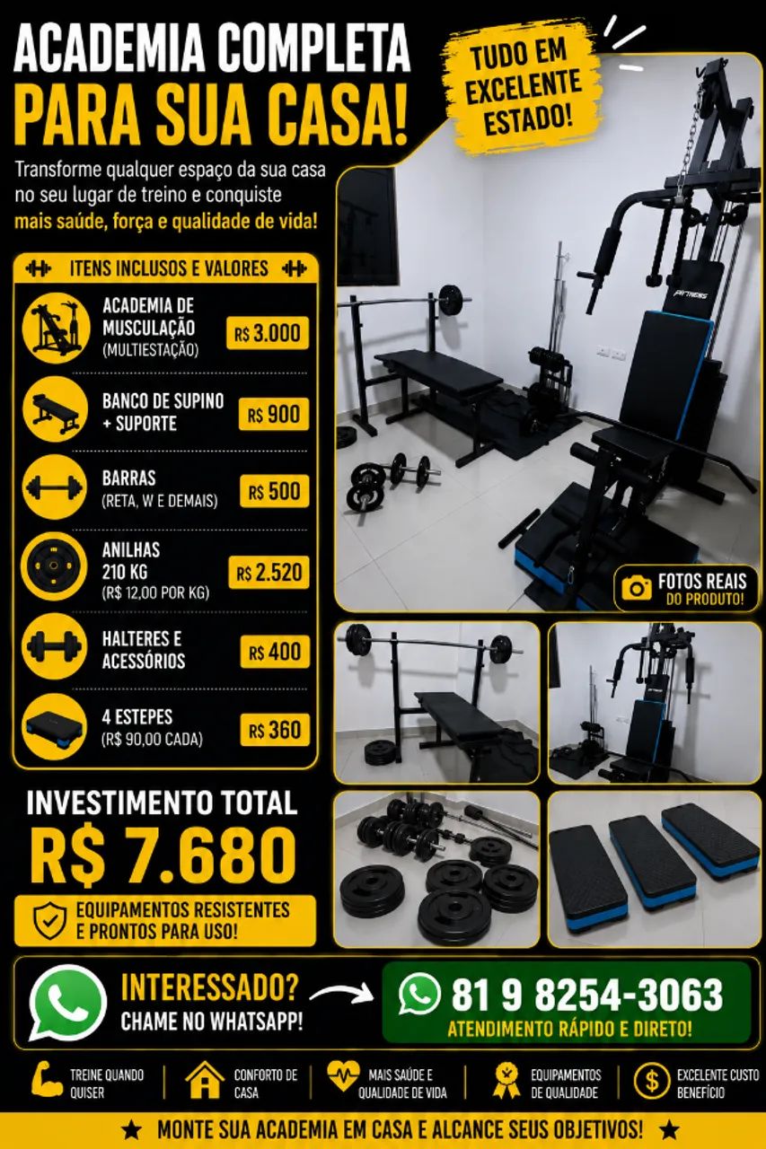 Equipamentos de academia 