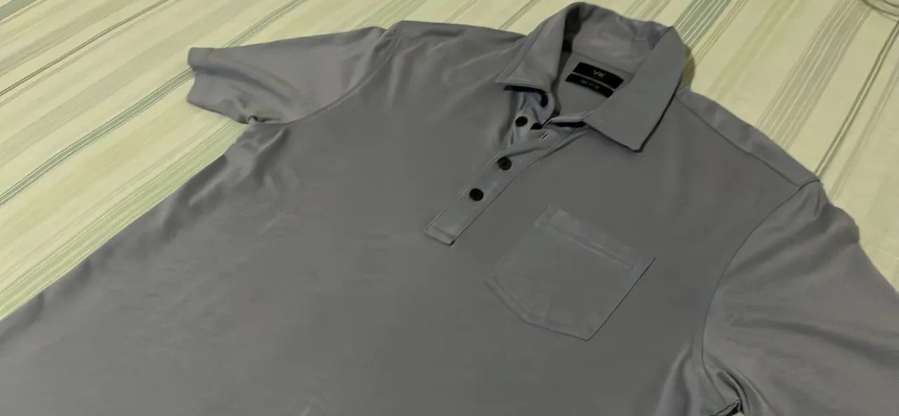 Camisa Polo Masculina VR São Paulo Algodão Pima com Bolso