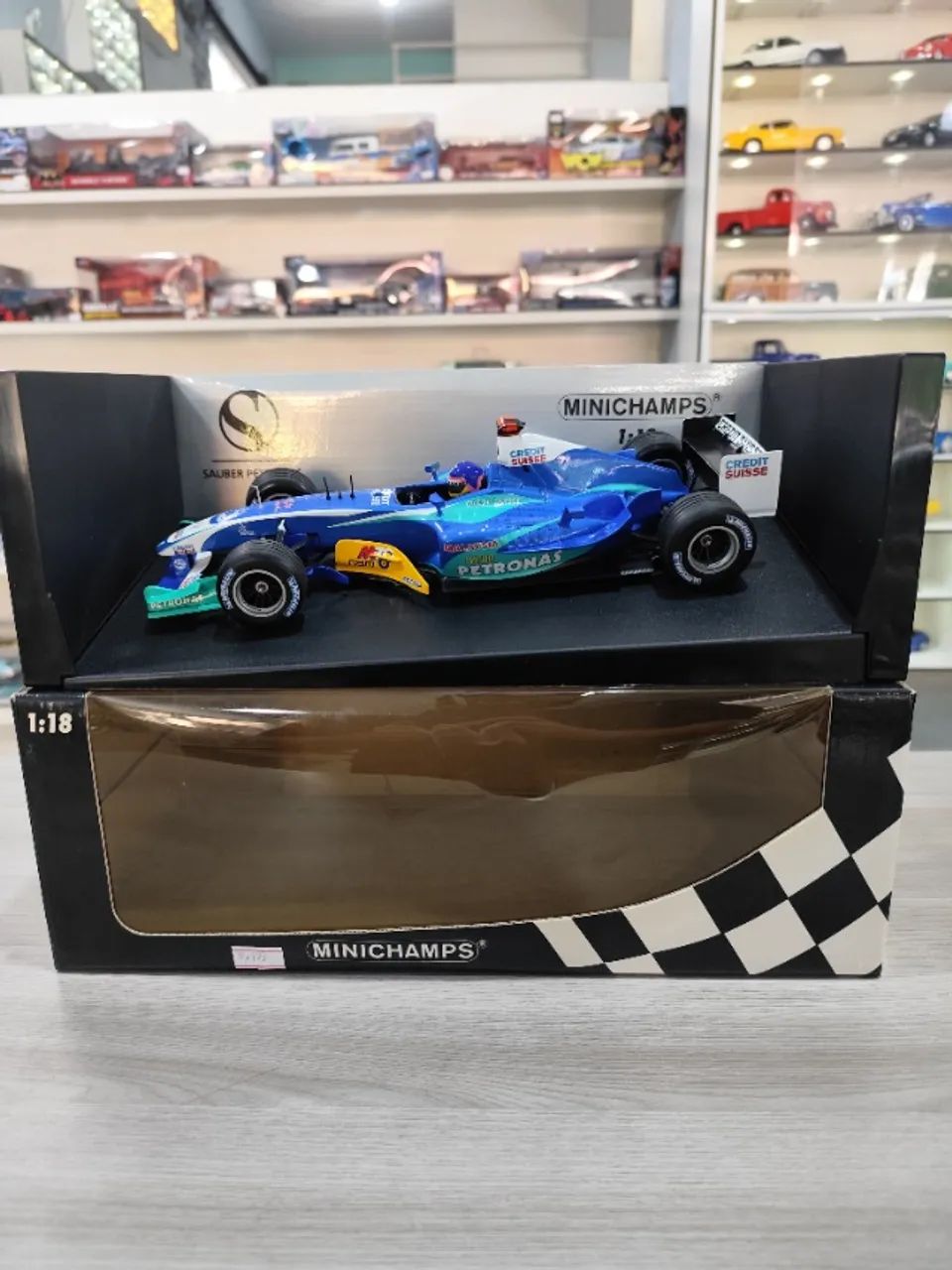 Miniatura Sauber C23 Fisichella 1/18 Minichamps Ed Lim 1602