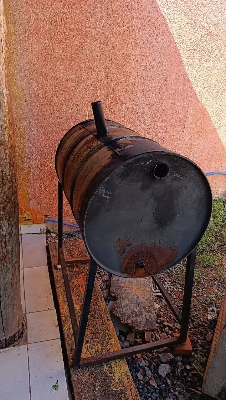 Churrasqueira grande de tambor a bafo