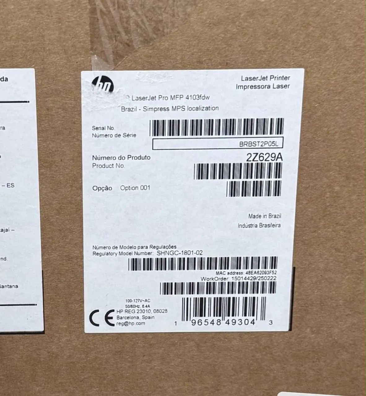 Impressora HP LaserJet Pro MFP 4103FDW  - Foto 2