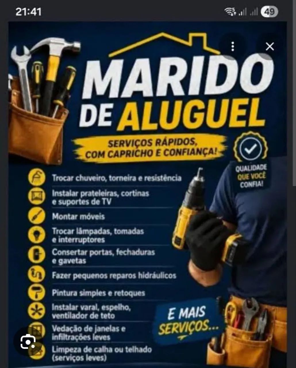 Marido aluguel 