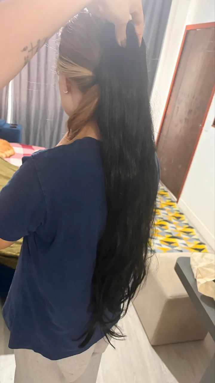 Mega Hair humano cabelo do Sul 75 cm - Foto 4