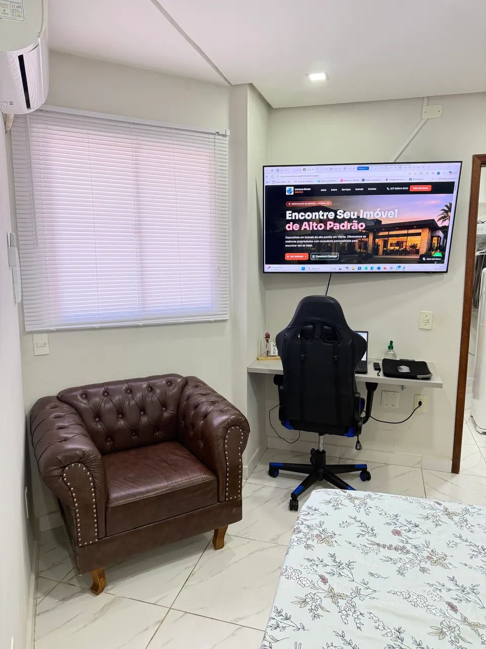 Apartamento climatizado com 1 quarto com suite, tv, wifi e jogo de cama completo. - Foto 9