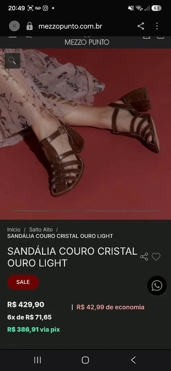 Sandália 36 couro - Foto 2