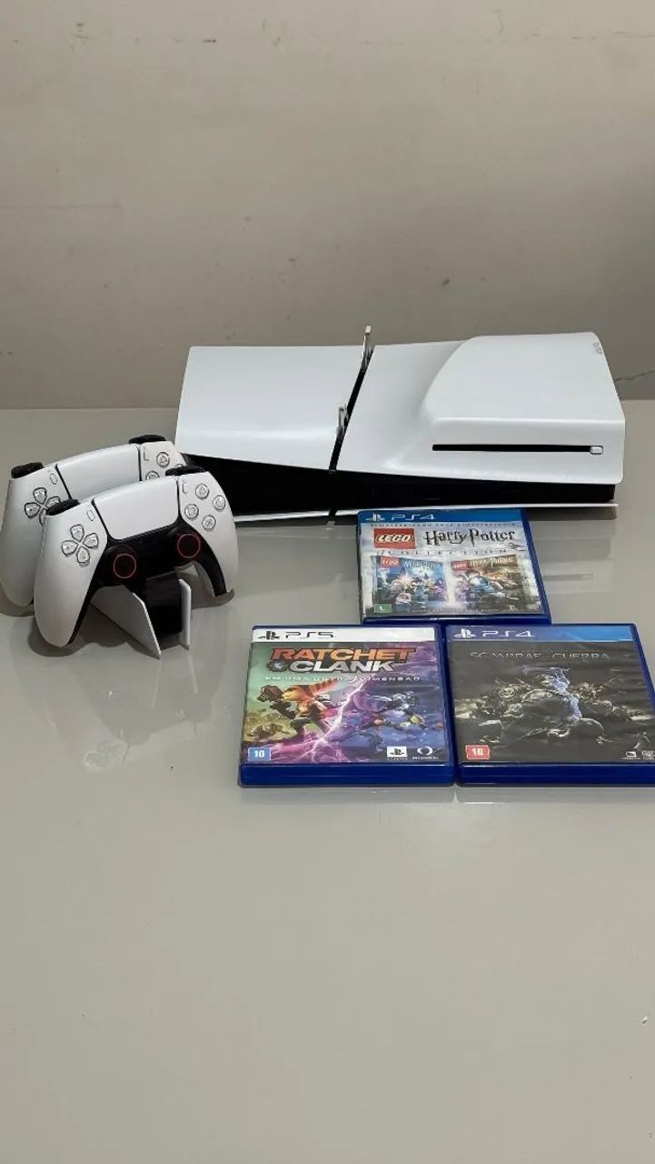 Ps5 Slim 1TB Com 2 controles e jogos (Castanhal)