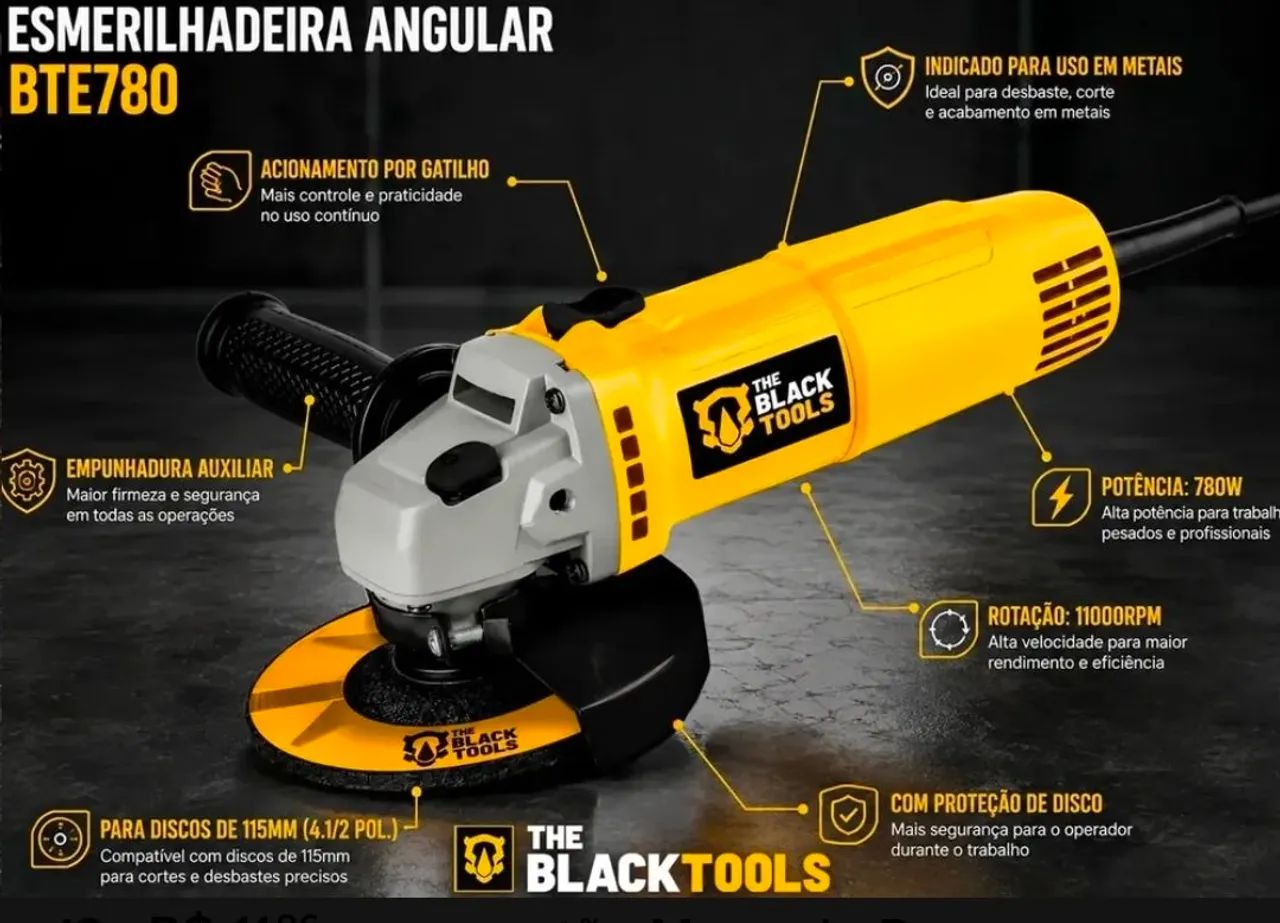ESMERILHADEIRA Black Tools - NOVA - Foto 3