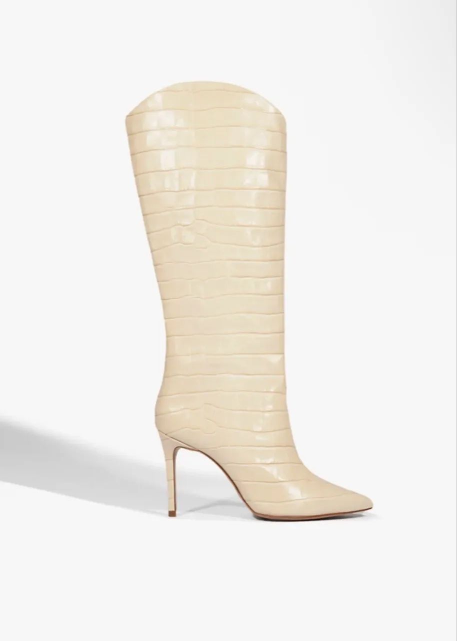 Bota Schutz Cano Longo Couro Creme - Foto 2