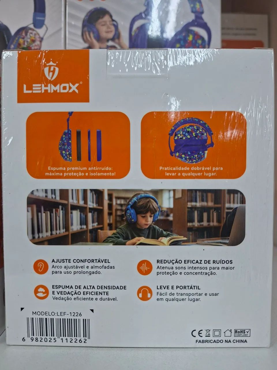 Protetor Auricular Lehmox abafador de ruídos infantil isolamento até 32dB - Foto 2