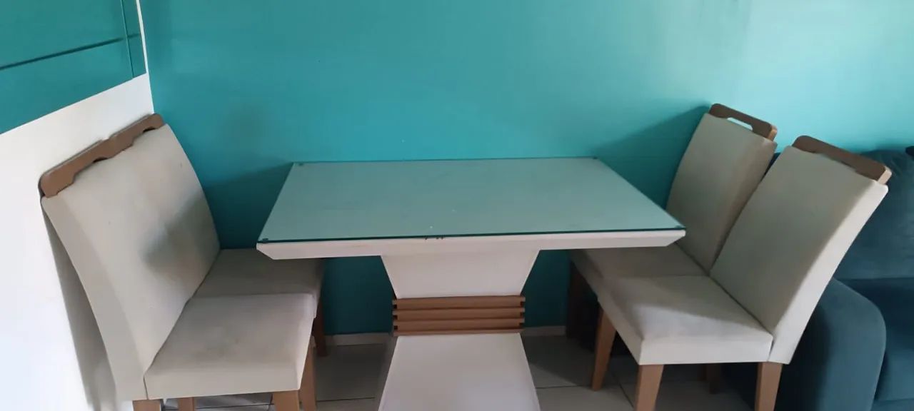 Combo Sofá 3 lugares + Mesa com cadeiras - Foto 5