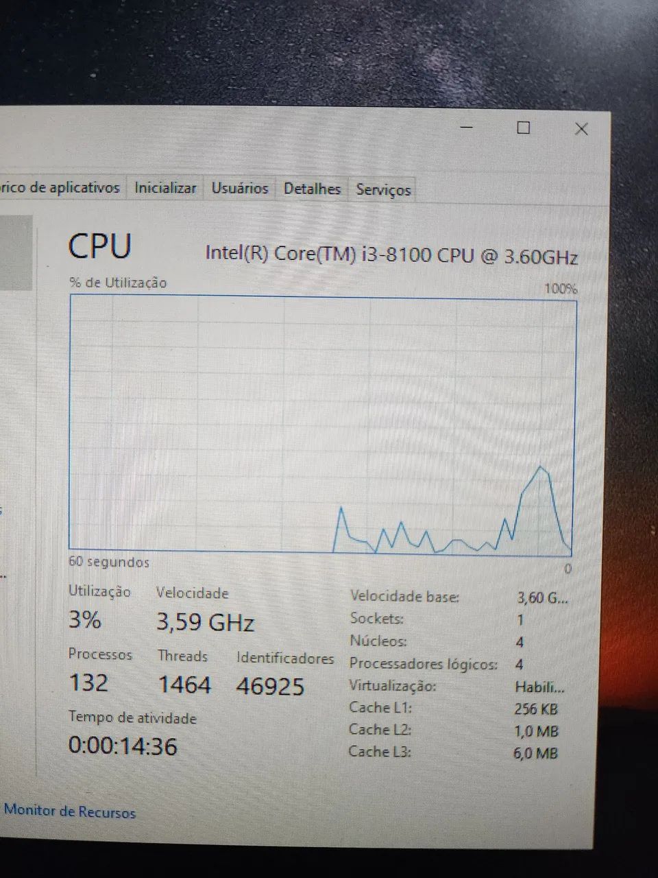 Computador I3 8100 8gb ddr4  - Foto 4