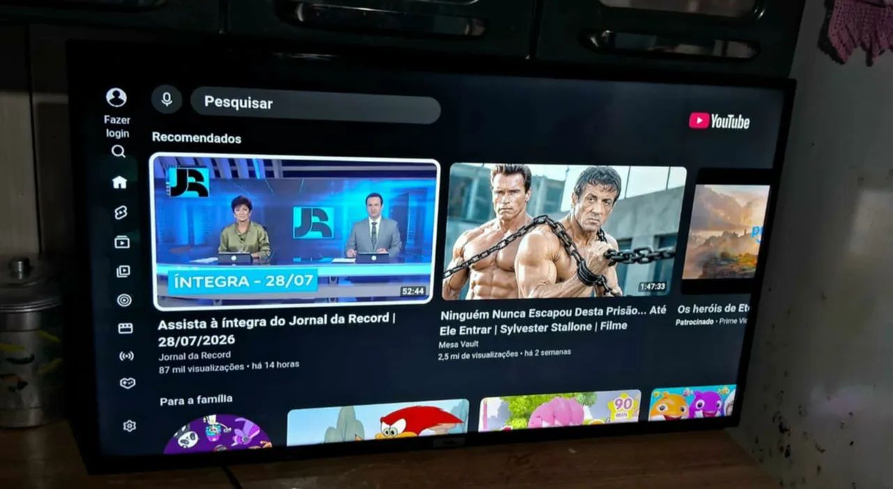 tv 40 smart Android comando de voz todos apps entrego controle * - Foto 3