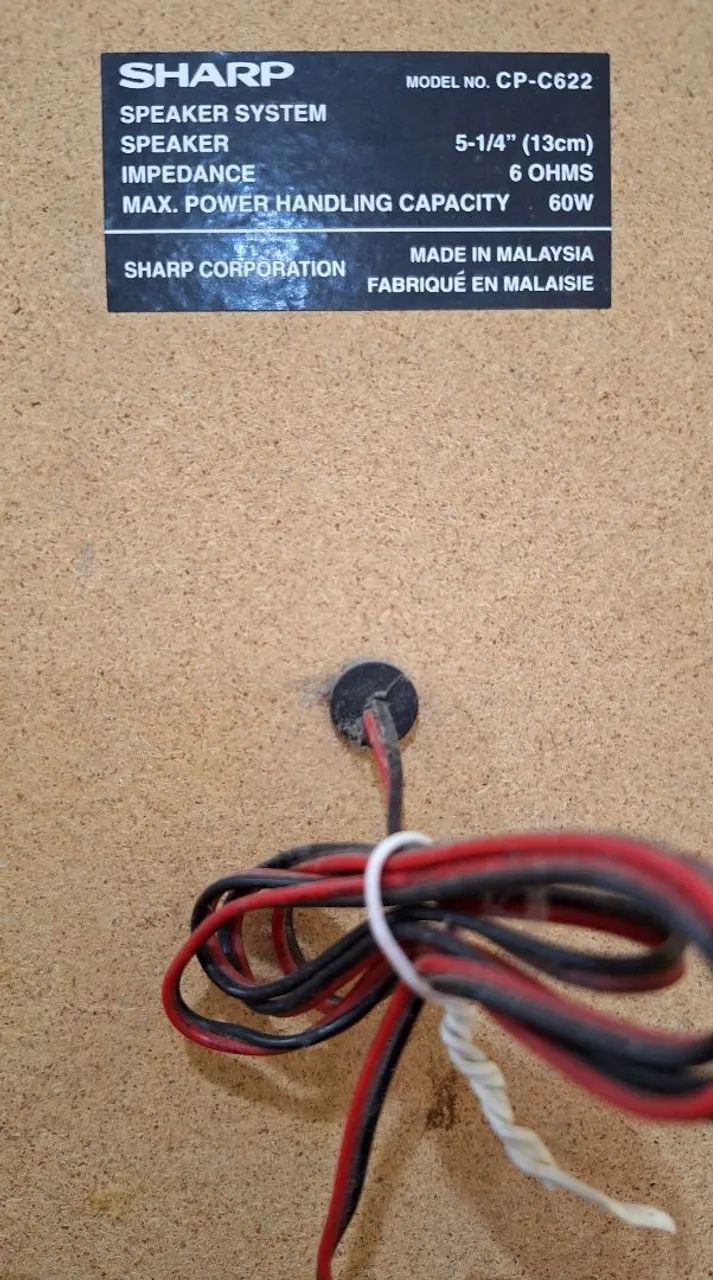 Caixas de Som SHARP ( par ) , pertence ao Mini System C622 - Foto 5