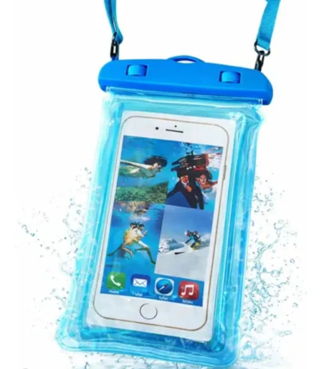 Bolsa capa de celular a prova d'água impermeável na cor azul