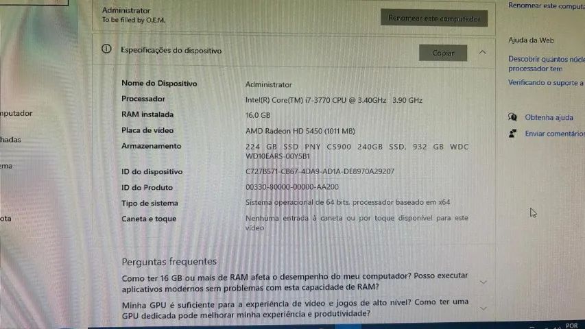 Computador Completo i7 + 16GB RAM + SSD + HD + Periféricos - Foto 4