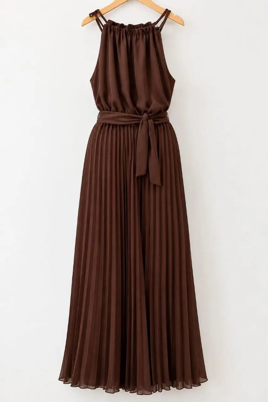 Vestido plissado 