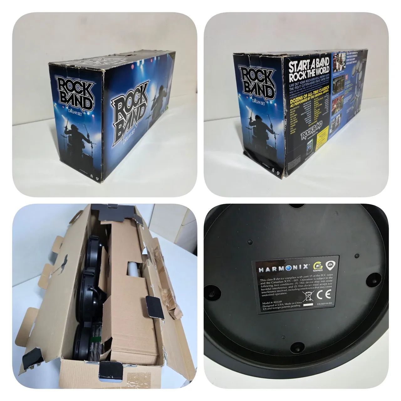 Rockband Xbox 360 Drum Set com 3 jogos Bateria  - Foto 4