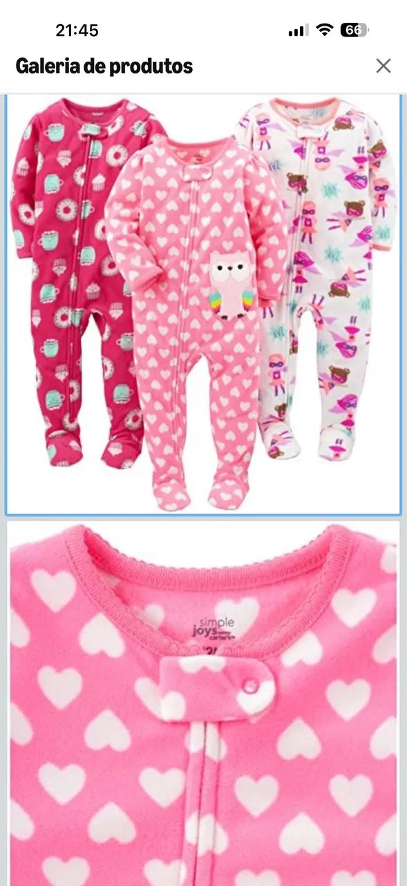 Pijama carters de lã NOVO